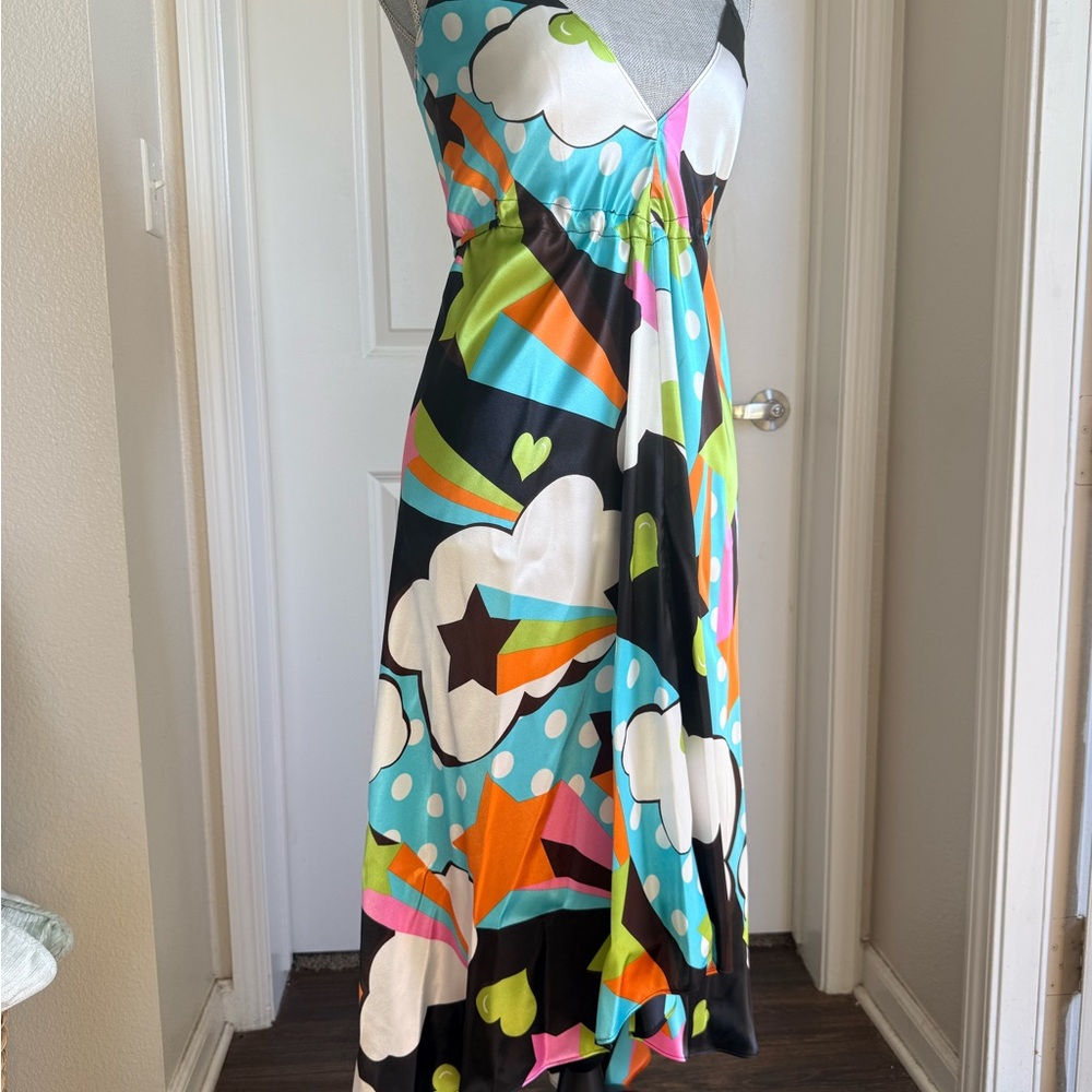 Rubber Ducky Productions Colorful Cloud & Star Print Maxi Dress
